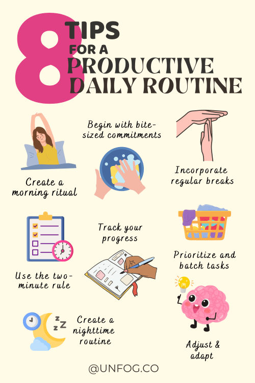 8 tips for a productive daily routine